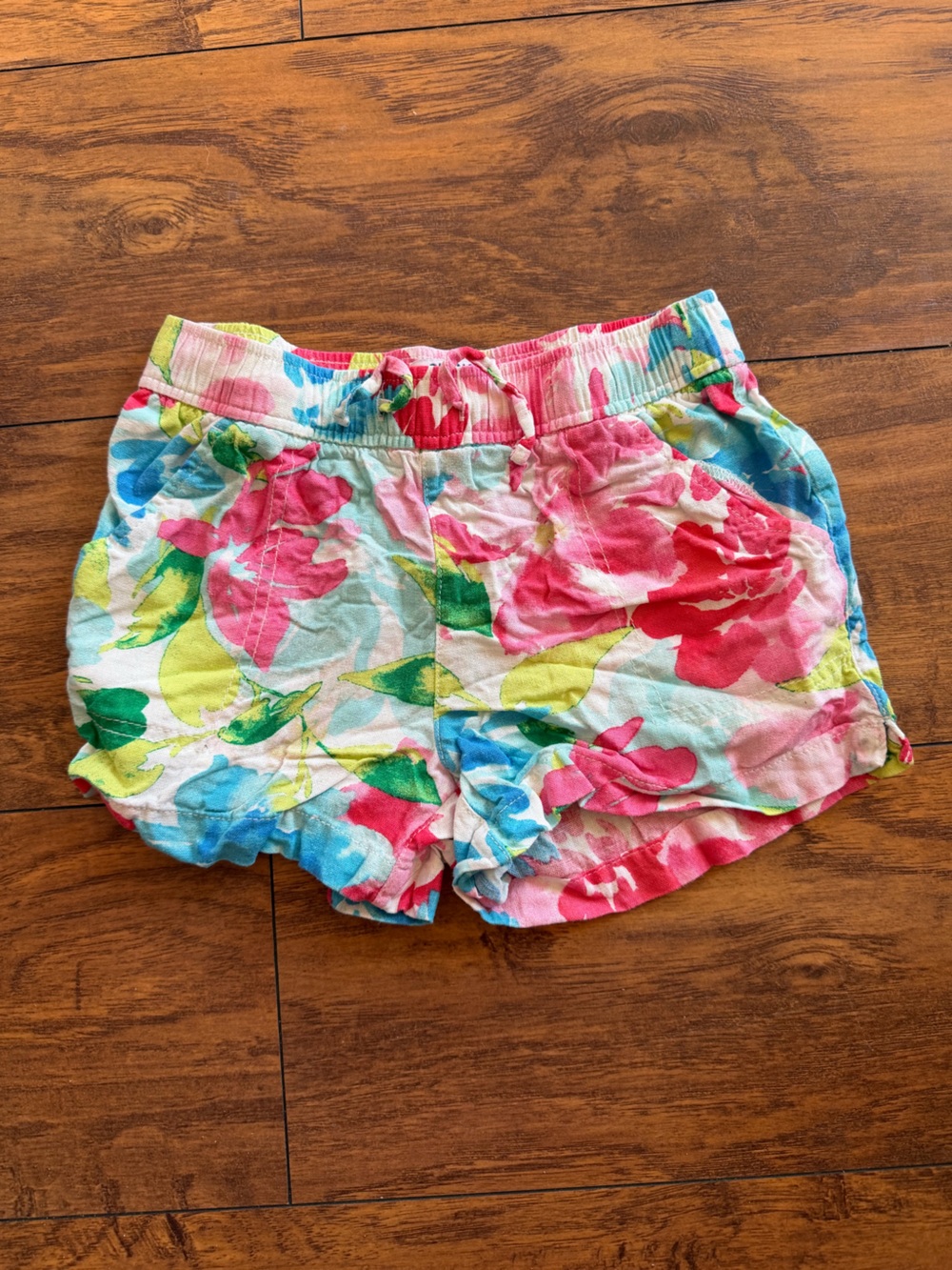 Old Navy Floral Drawstring Girls' Shorts - Pink, Blue, Green, Yellow